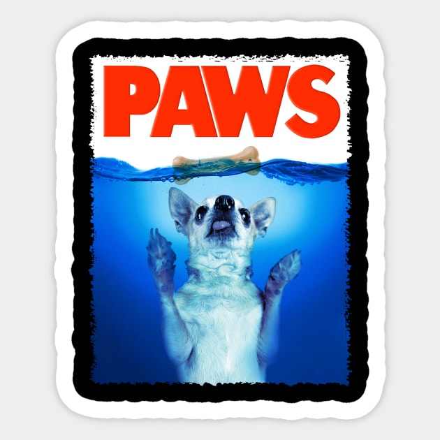 Chihuahua PAWS Pocket-Sized Pals, Tee Triumph for Dog Lovers Sticker by Kevin Jones Art